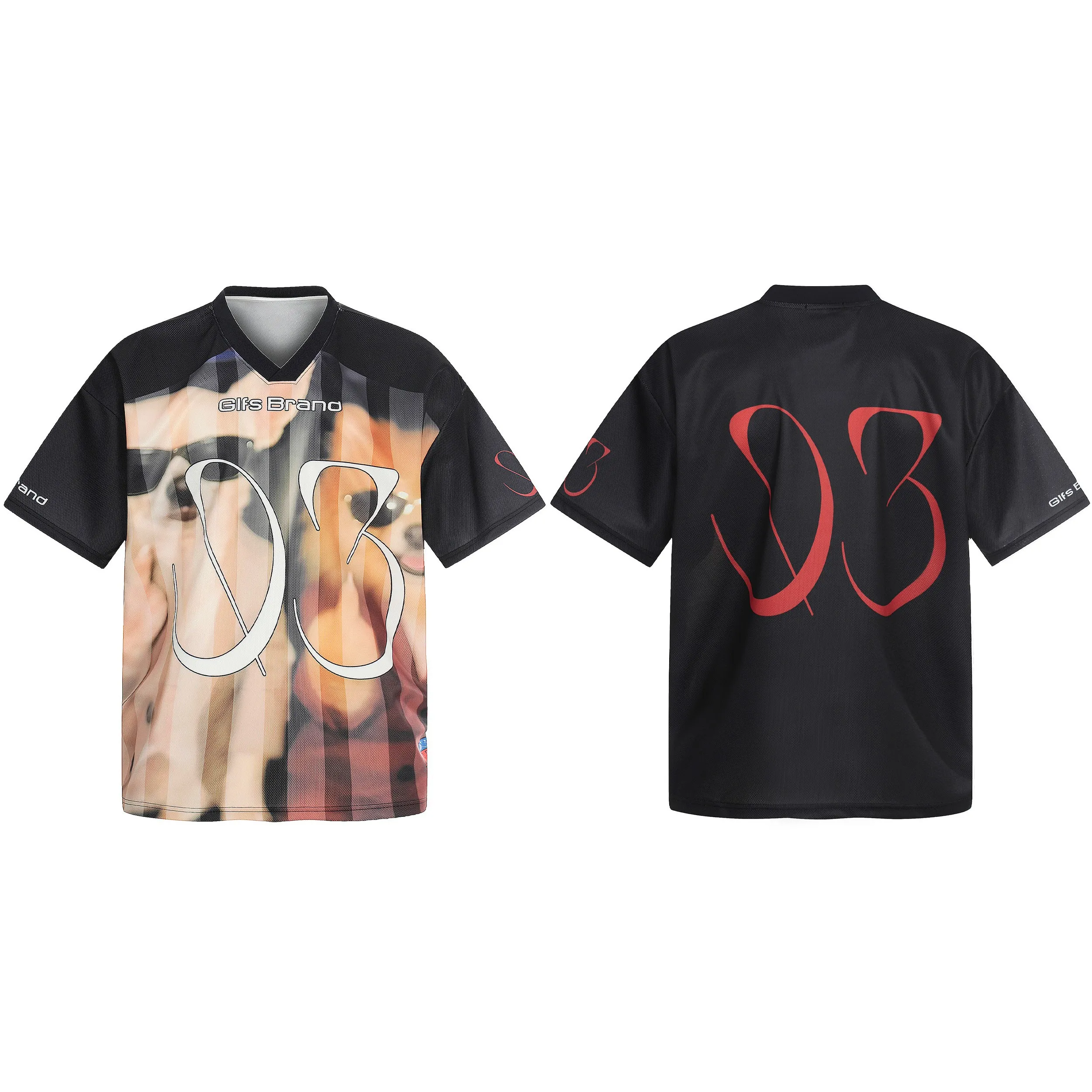 Omirad Abstract Portrait Mesh Jersey sold by Omirad