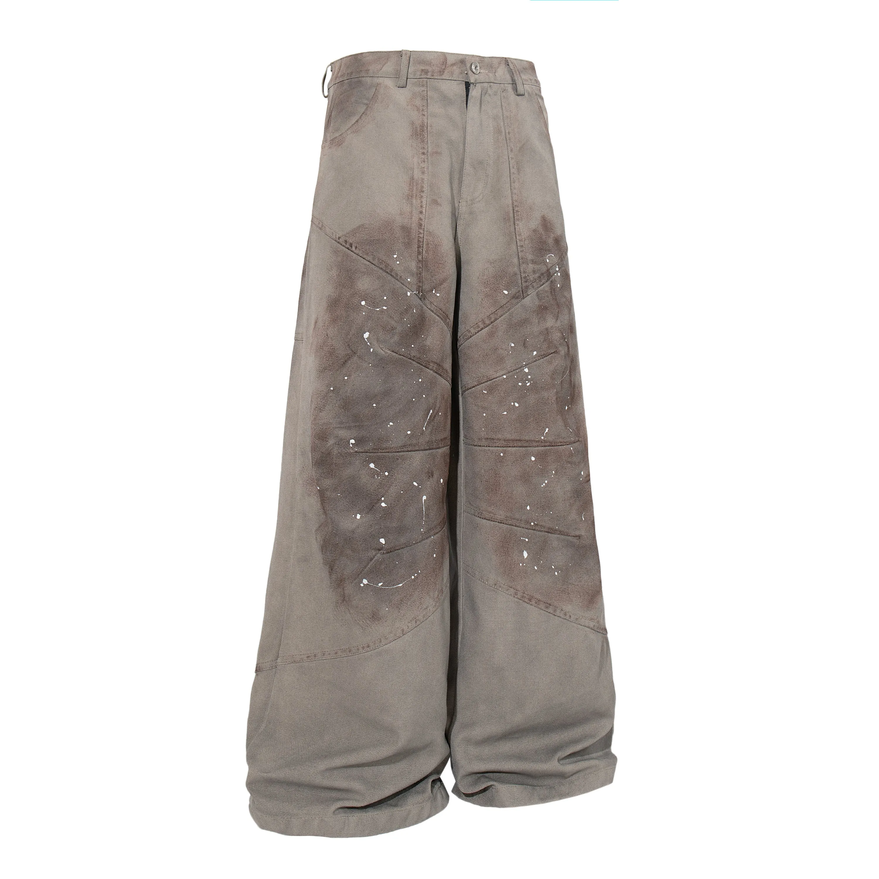 Omirad Distressed Panel Wide-Leg Pants sold by Omirad product image thumbnail 3