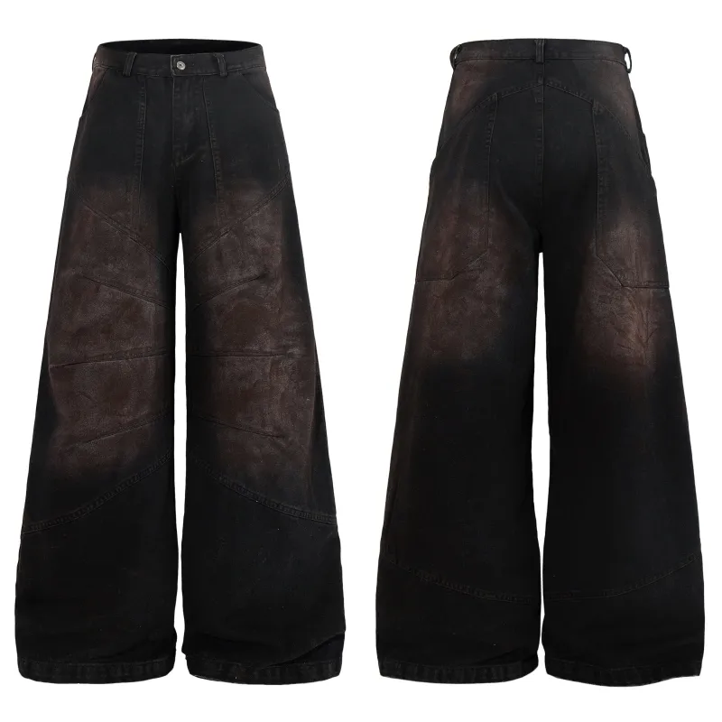Omirad Panel-Washed Wide-Leg Pants made by Omirad
