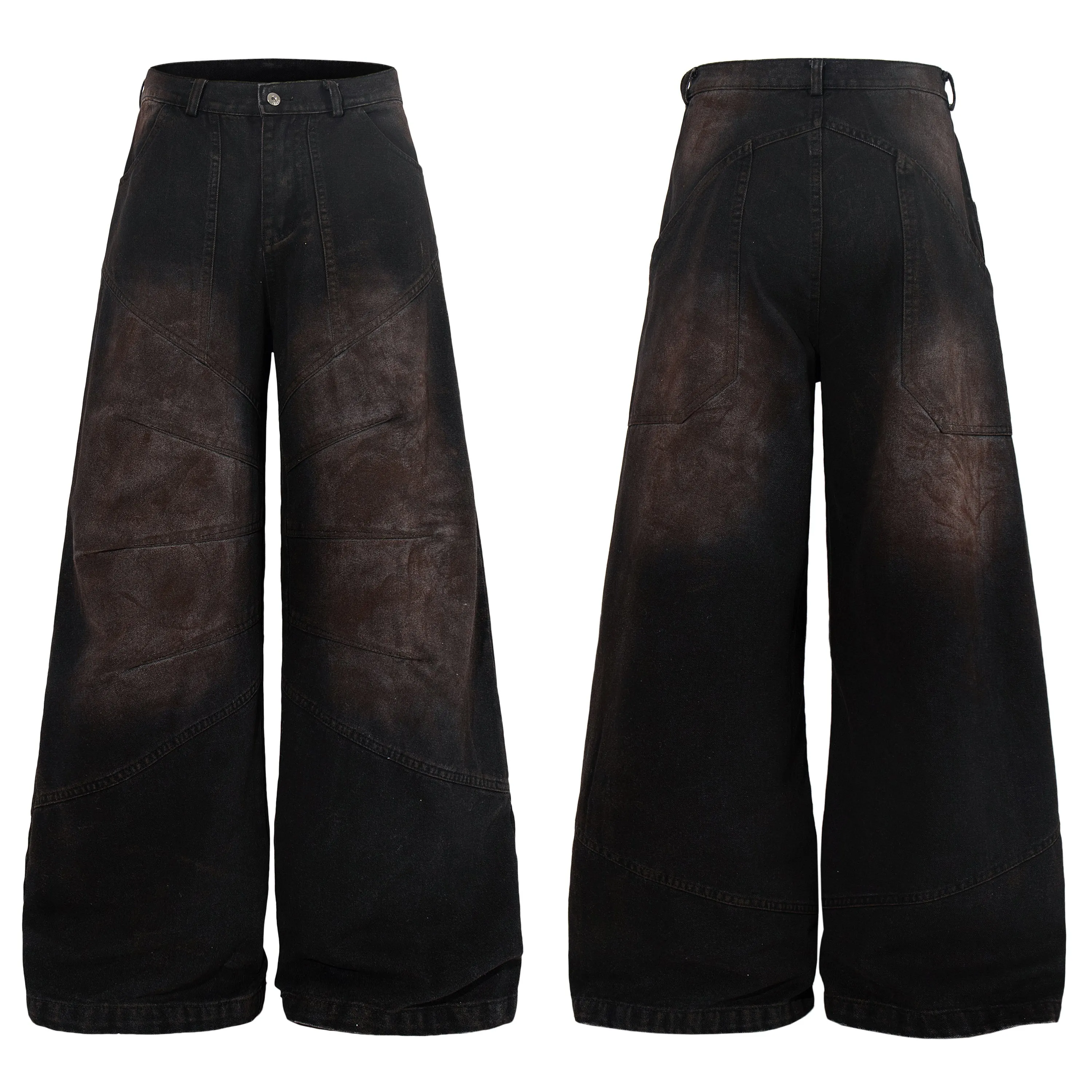 Omirad Panel-Washed Wide-Leg Pants sold by Omirad