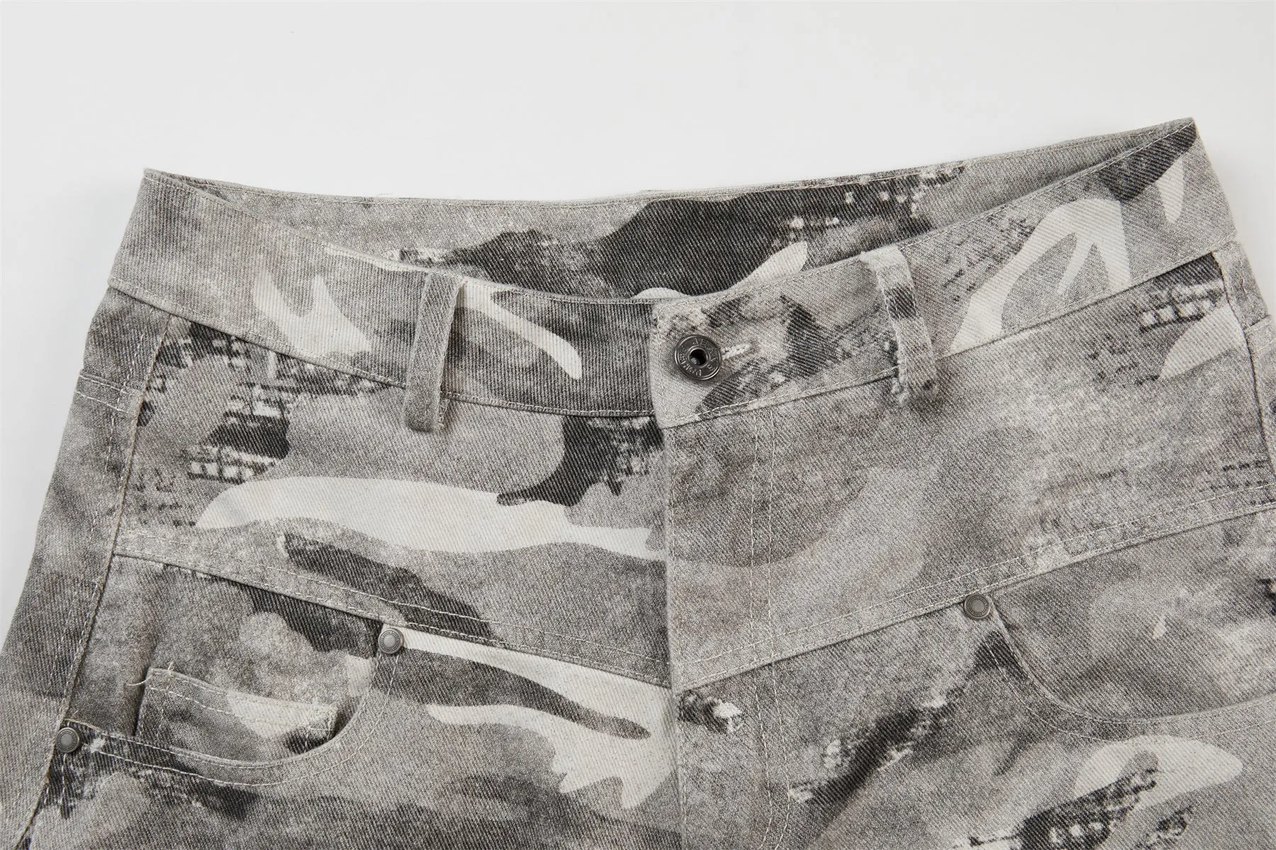 Omirad Camo Panelled Wide-Leg Pants sold by Omirad product image thumbnail 3