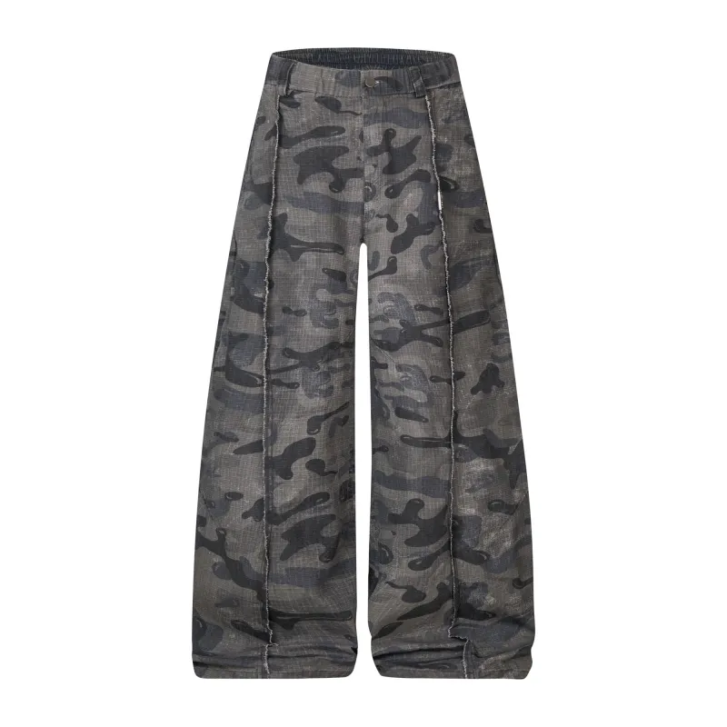 Omirad Dark Camo Wide-Leg Pants made by Omirad