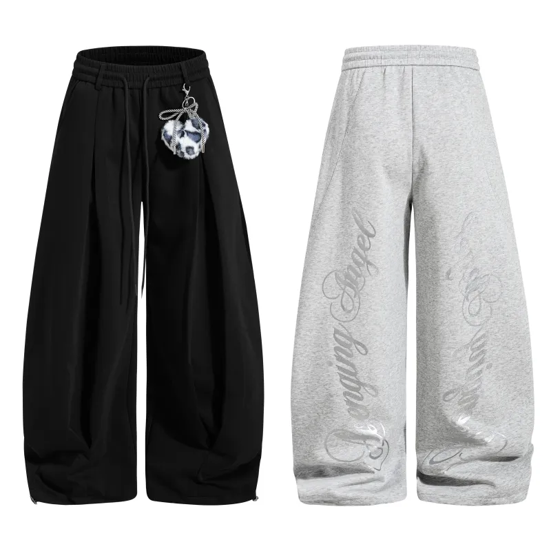 Omirad Script Wide-Leg Sweatpants made by Omirad