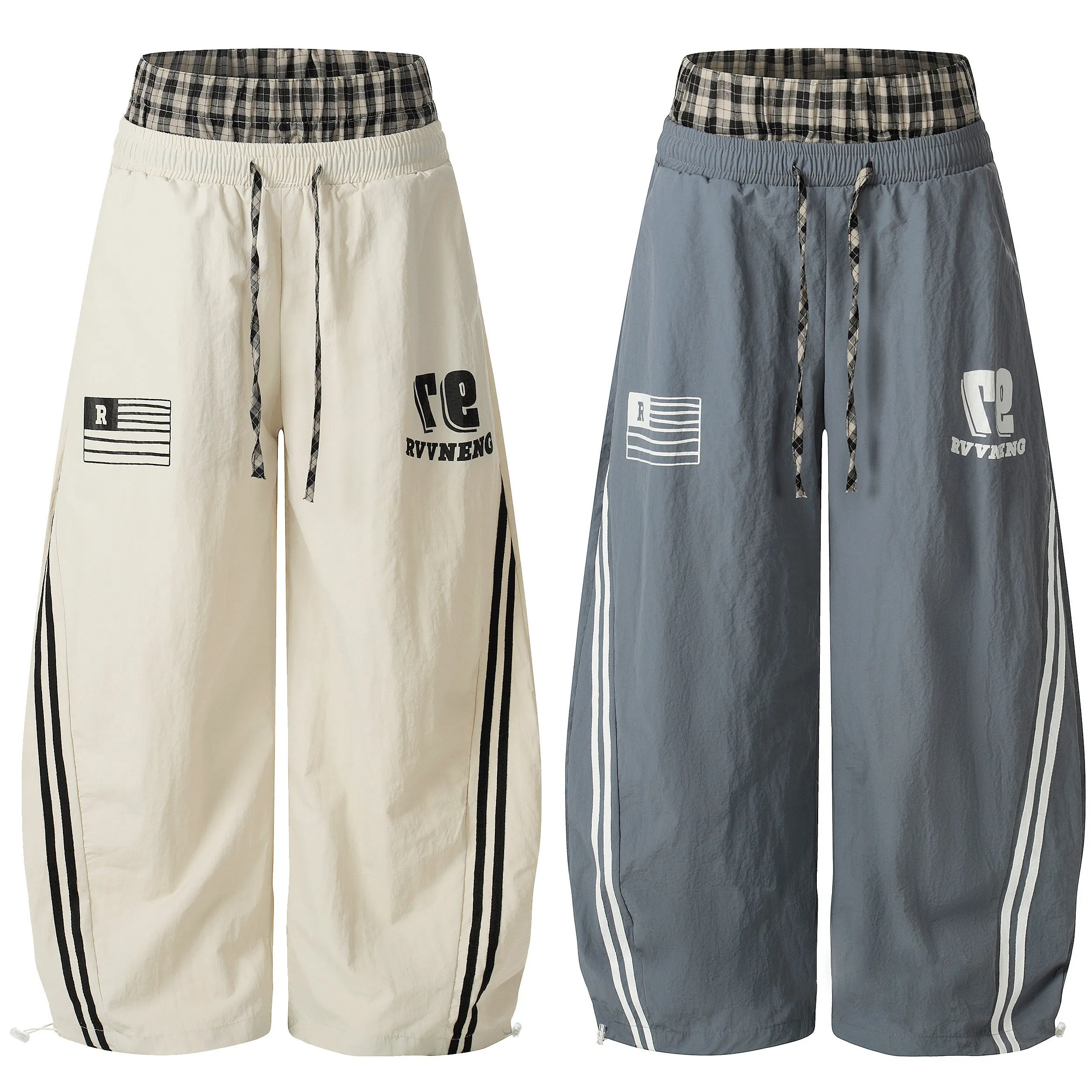 Omirad Athletic Stripe Wide-Leg Pants sold by Omirad