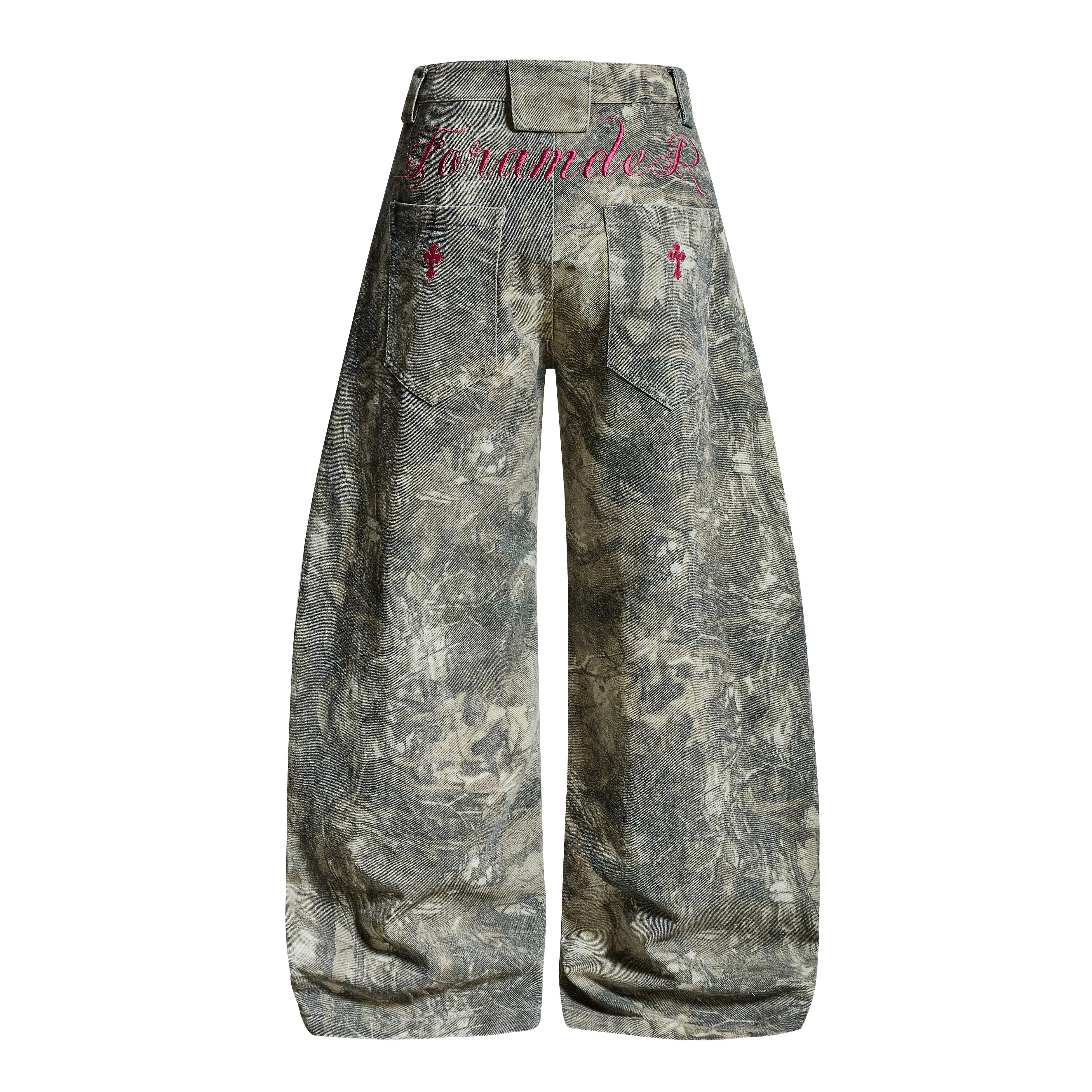 Omirad Forest Camo Wide-Leg Pants sold by Omirad product image thumbnail 4