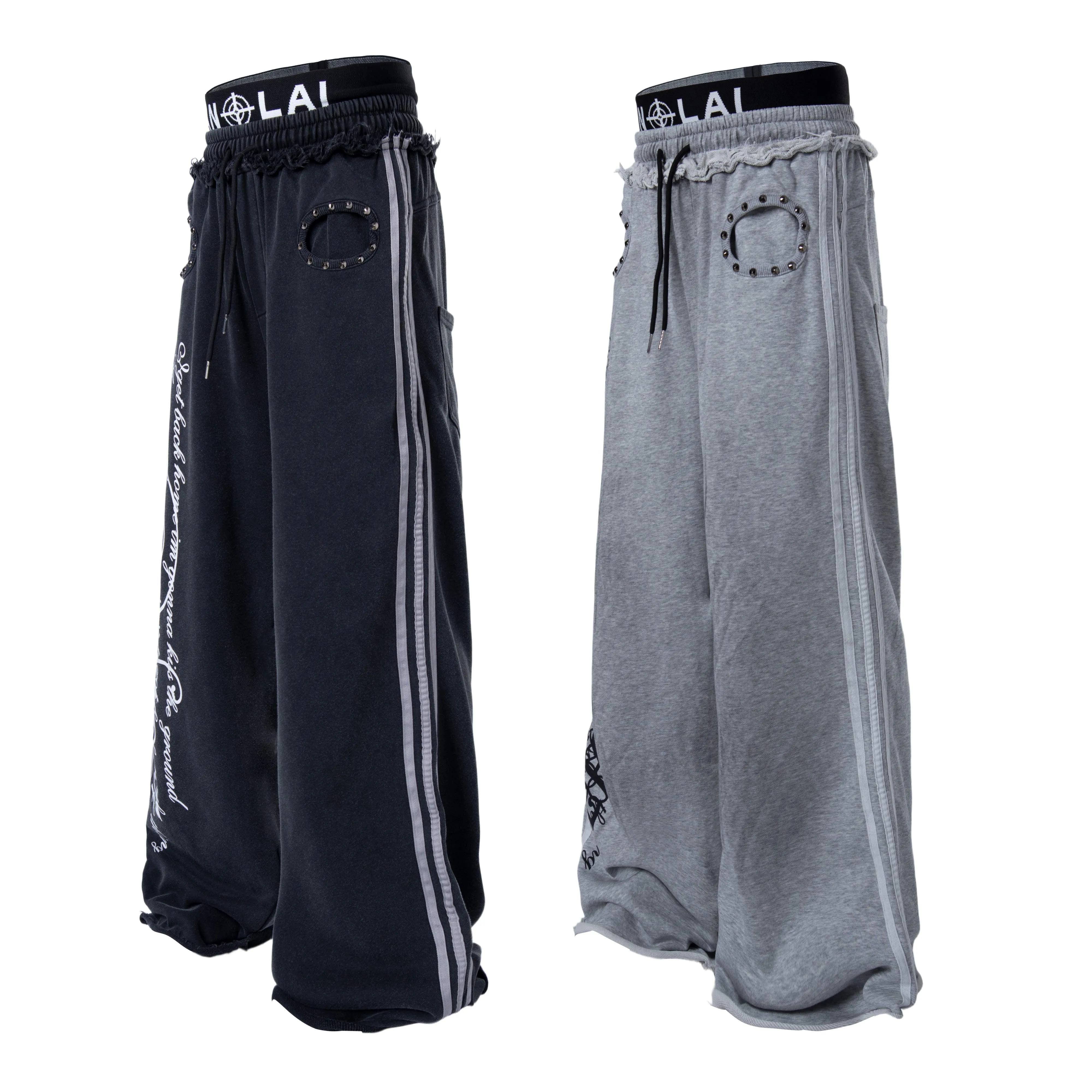 Omirad Script Graffiti Wide-Leg Sweatpants sold by Omirad product image thumbnail 3