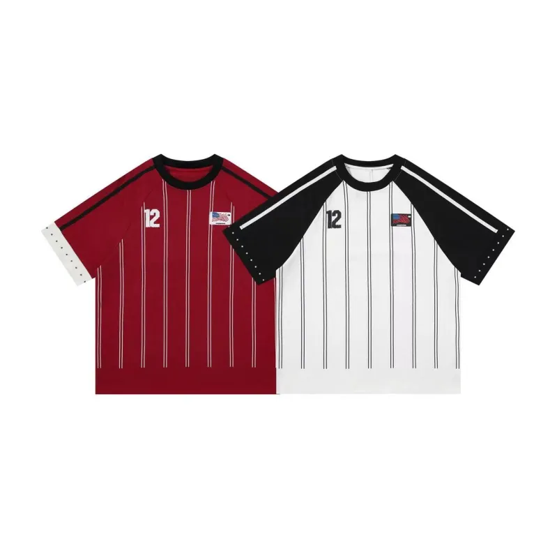 Omirad “Pinstripe Sport Jersey Tee made by Omirad