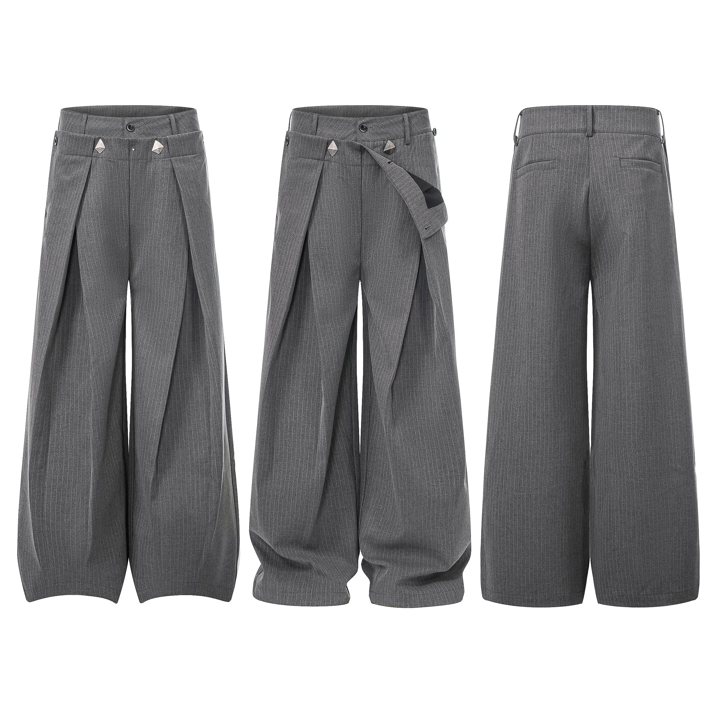 Omirad “Tailored Wrap Wide-Leg Trousers” sold by Omirad