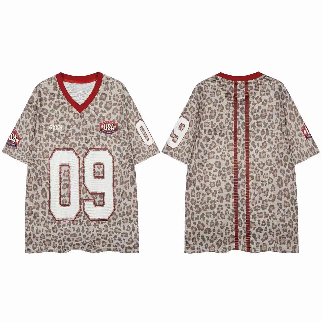 Omirad “Leopard Varsity Mesh Jersey” sold by Omirad product image thumbnail 2