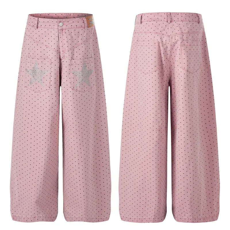 Omirad “Polka Star Wide-Leg Pants” made by Omirad