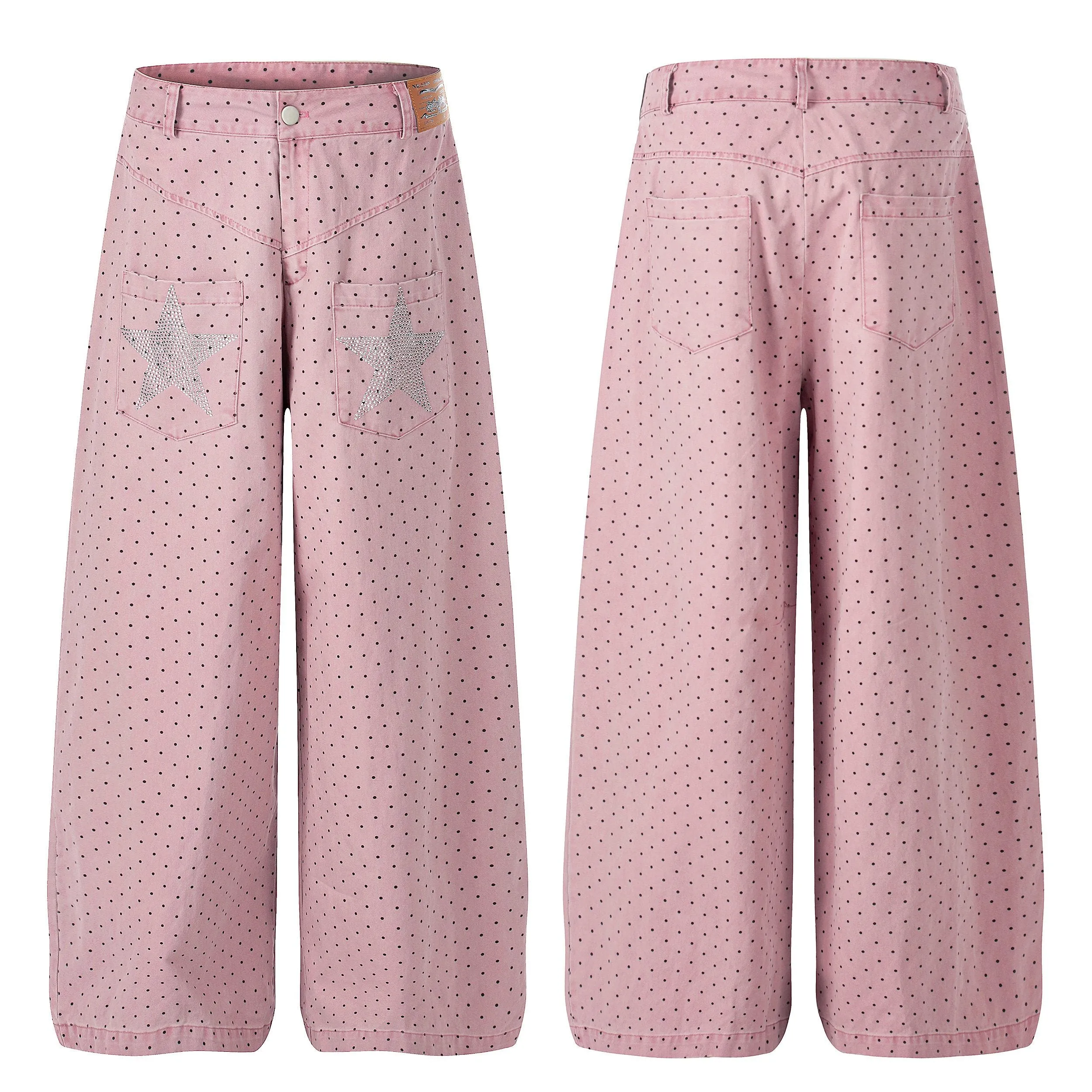 Omirad “Polka Star Wide-Leg Pants” sold by Omirad