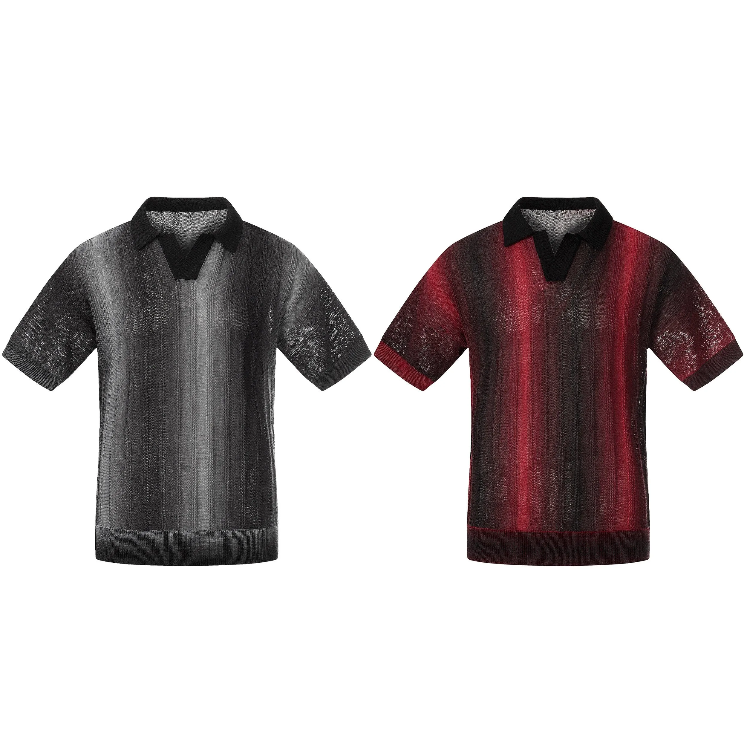Omirad “Gradient Knit Polo Tee” sold by Omirad