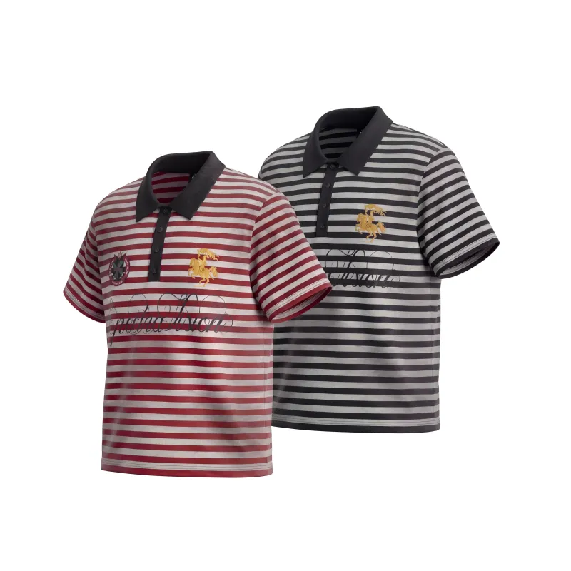 Omirad “Stripe Crest Polo Tee” made by Omirad