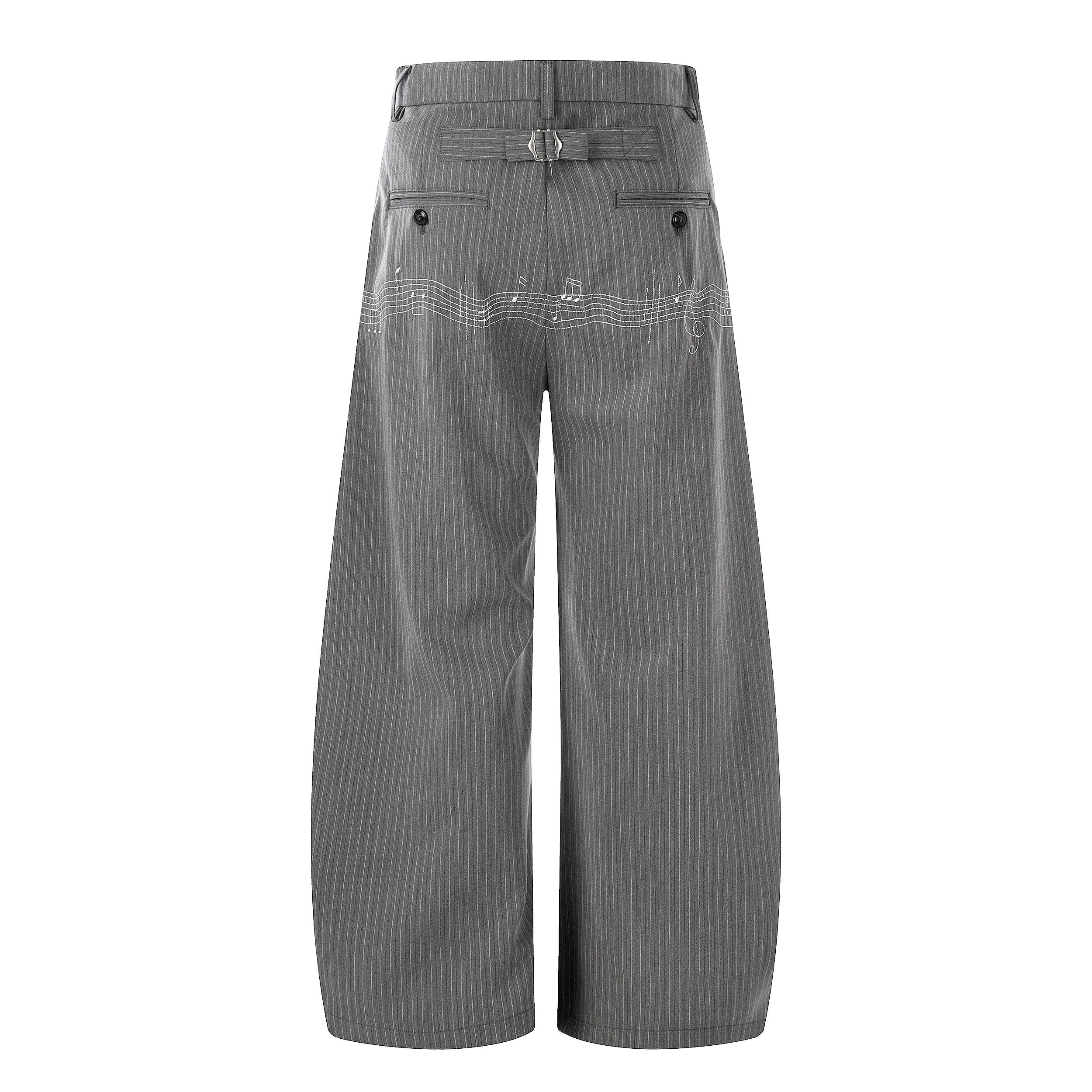 Omirad “Pinstripe Symphony Wide-Leg Pants” sold by Omirad product image thumbnail 4