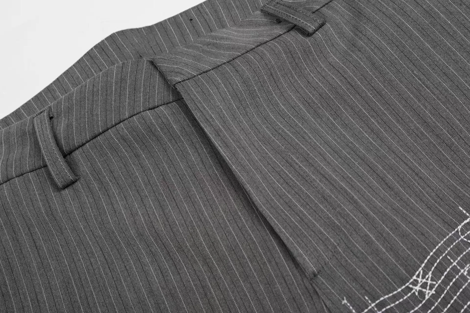 Omirad “Pinstripe Symphony Wide-Leg Pants” sold by Omirad product image thumbnail 5
