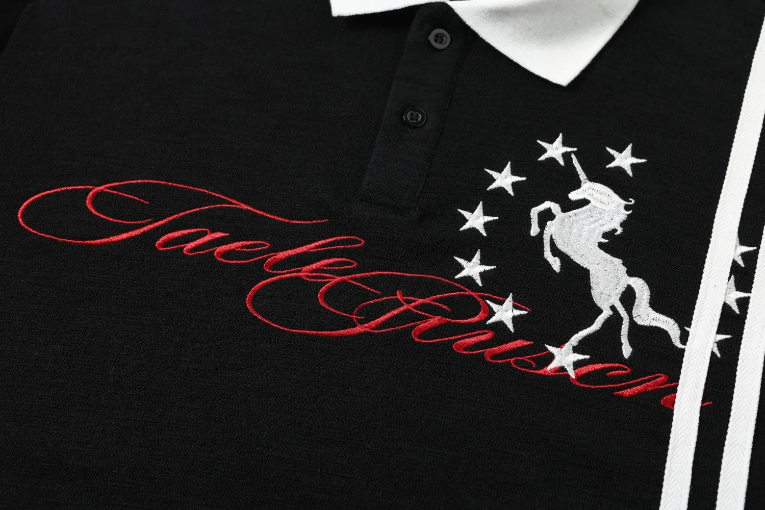 Omirad “Script Stripe Polo Tee” sold by Omirad product image thumbnail 5