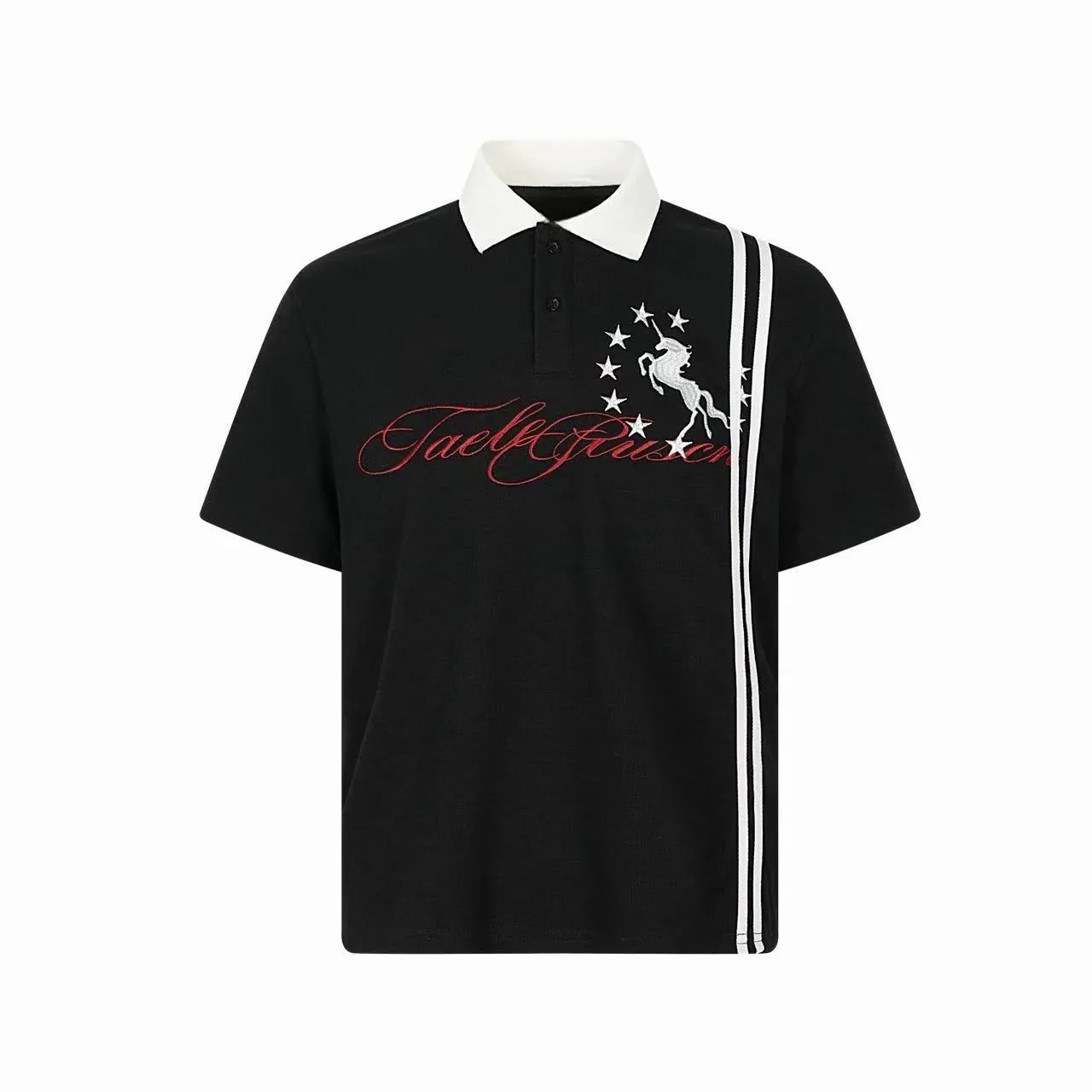Omirad “Script Stripe Polo Tee” sold by Omirad product image thumbnail 2