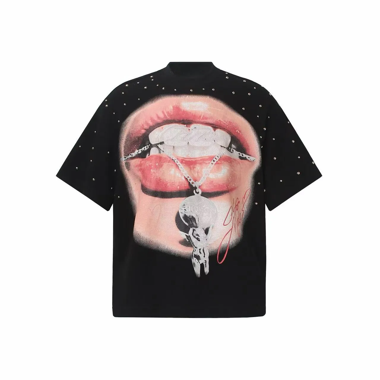 Omirad Rhinestone Lip Graphic Tee sold by Omirad product image thumbnail 2