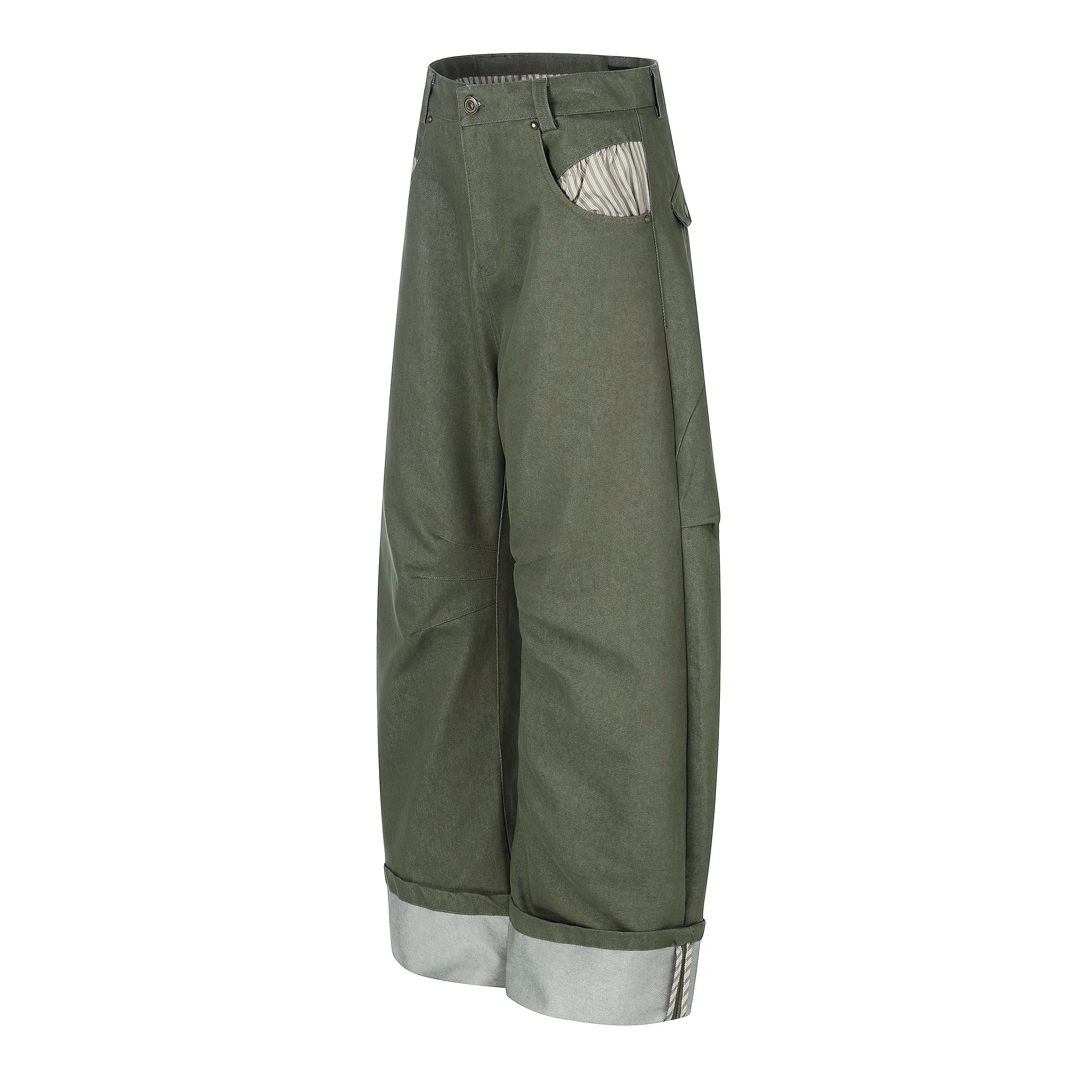 Omirad “Vintage Utility Fold-Hem Pants” sold by Omirad product image thumbnail 3