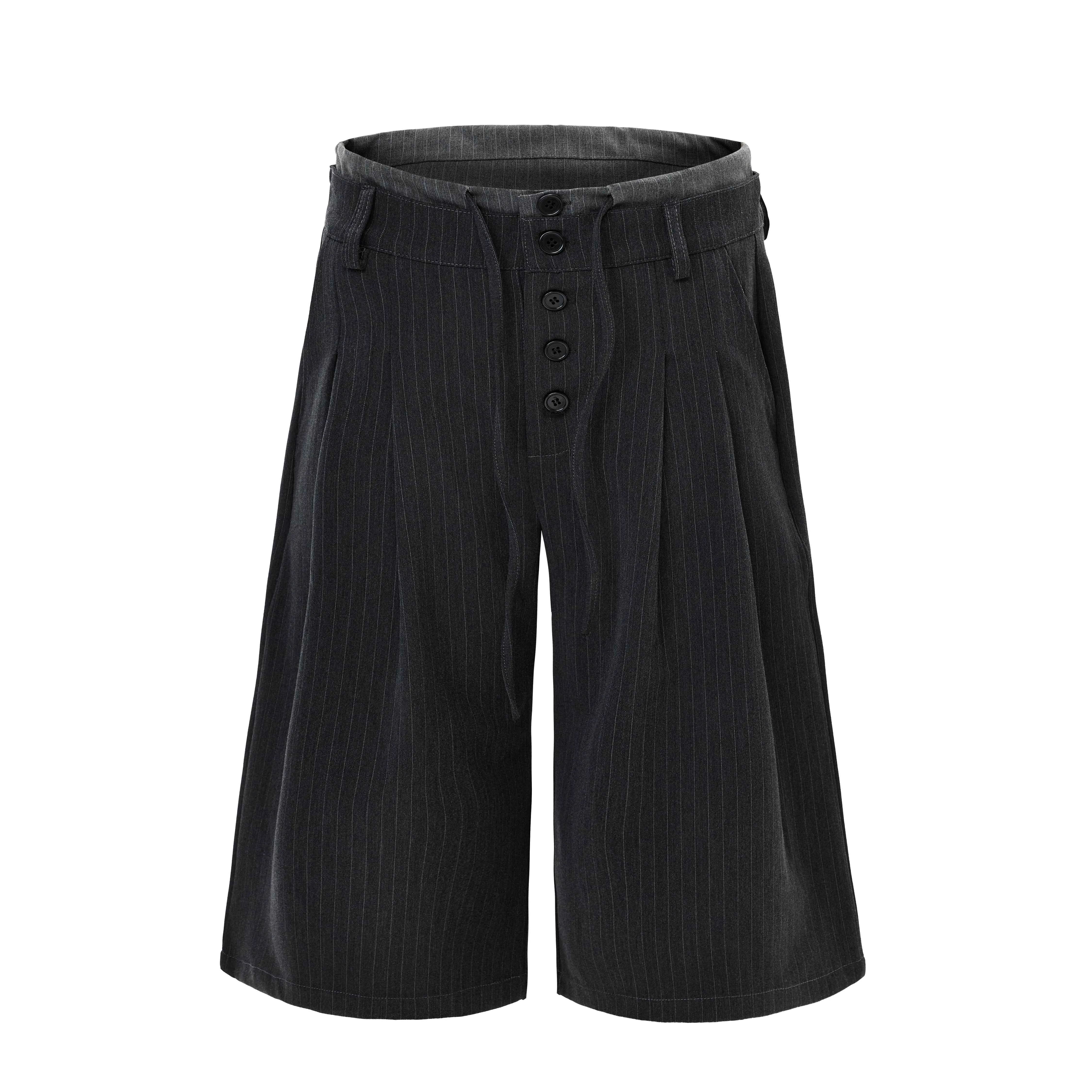 Omirad Pinstripe Wide-Leg Shorts sold by Omirad product image thumbnail 4