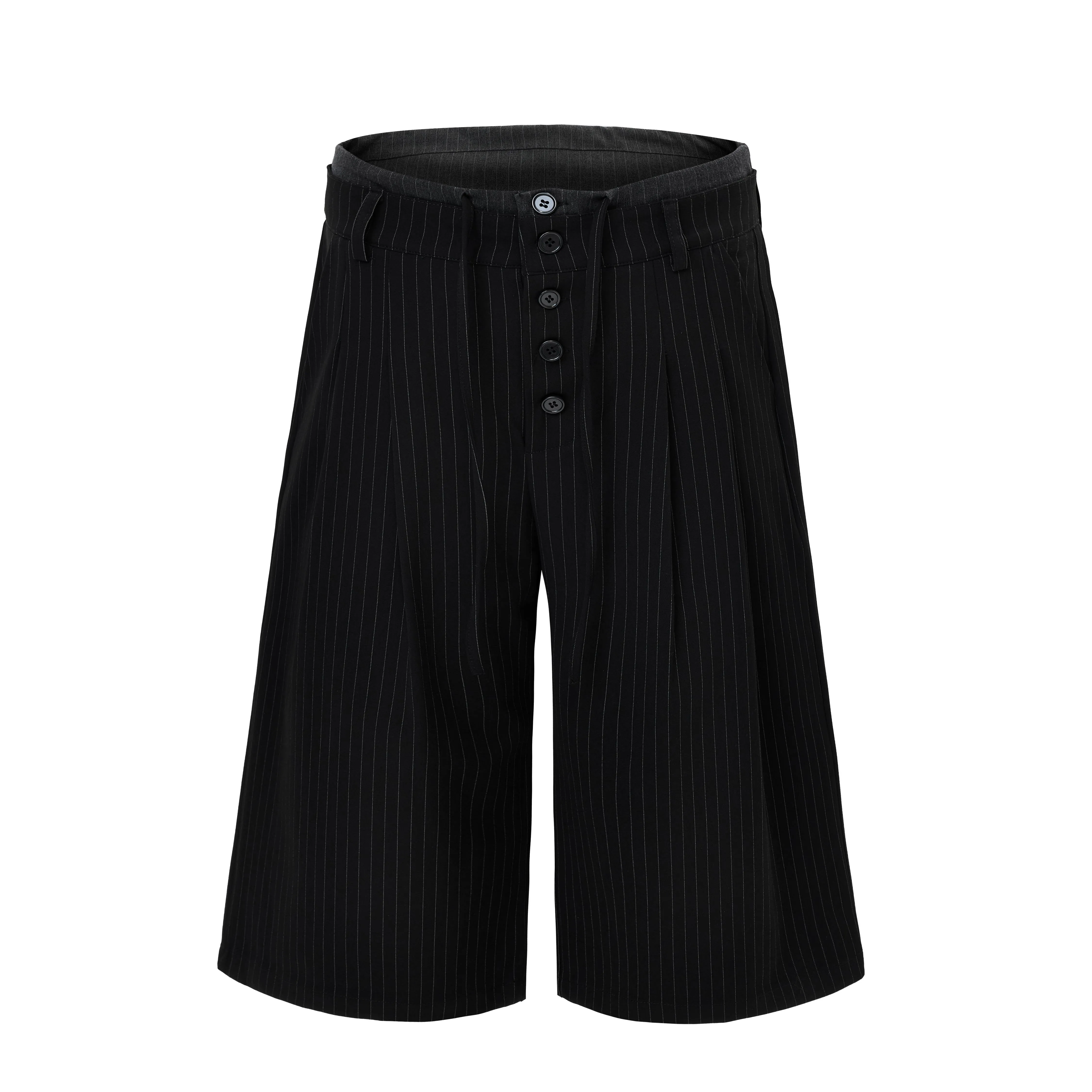 Omirad Pinstripe Wide-Leg Shorts sold by Omirad product image thumbnail 2