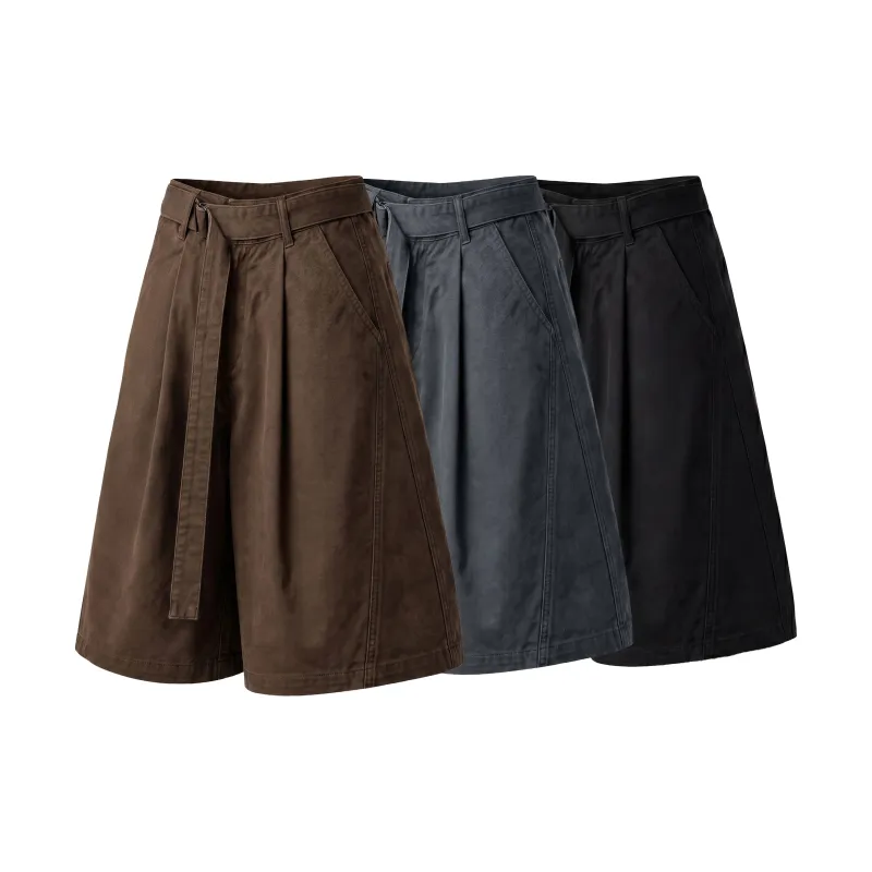 Omirad Belted Wide-Leg Short made by Omirad