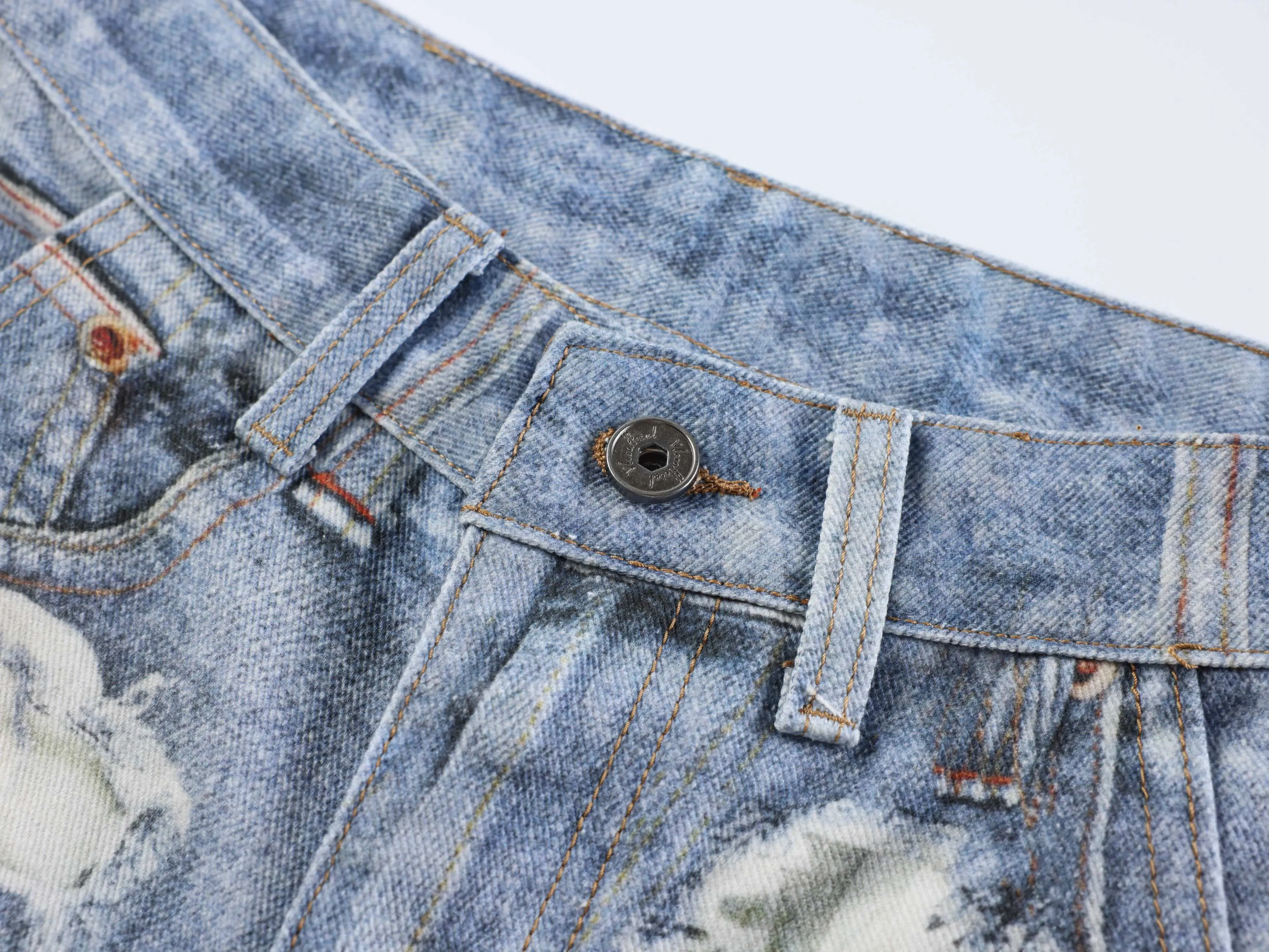 Omirad Floral Patchwork Distressed Jeans sold by Omirad product image thumbnail 5