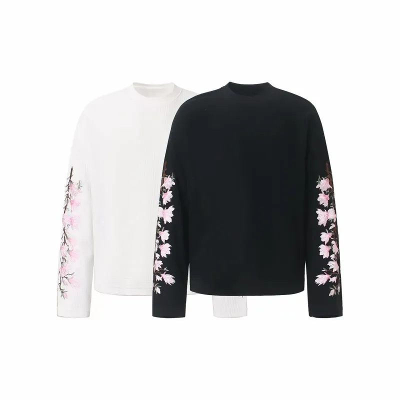 Omirad Floral Sleeve Waffle Long Sleeve made by Omirad