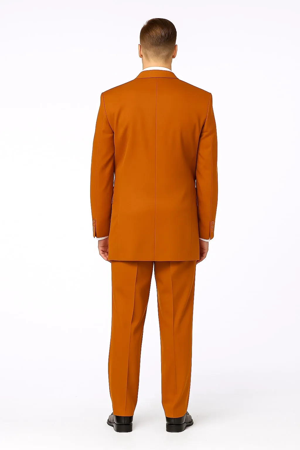 Mens Rust 3-Piece Fashion Suit - Notch Lapel with Paisley Vest, Tie and Pocket Square - Zoot Suit sold by Alberto Nardoni product image thumbnail 3
