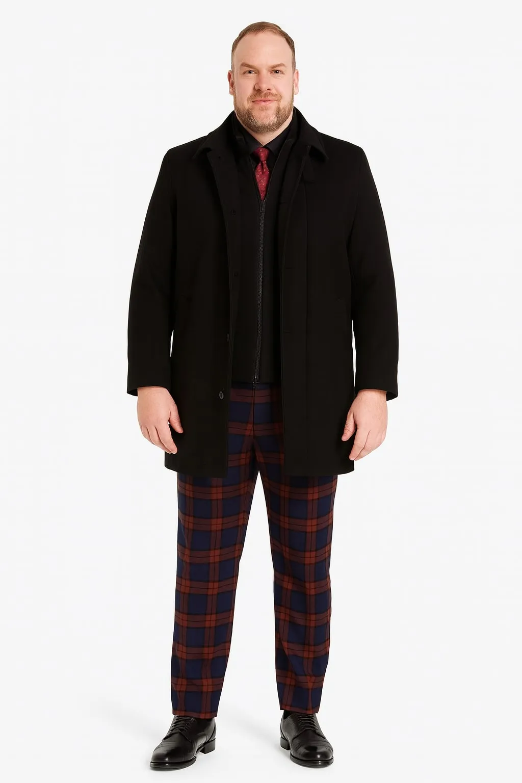 Mens Black Wool Overcoat - Classic Single-Breasted Winter Coat for Business and Formal Wear sold by Alberto Nardoni product image thumbnail 5