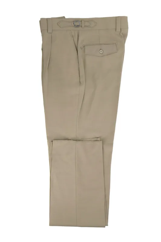 Tiglio Luxe Tan Semi-Wide Leg Wool Marbella Dress Pants TIG1004 sold by Alberto Nardoni