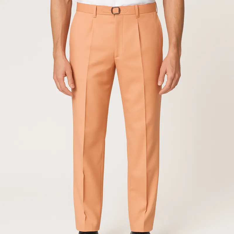 Tiglio Luxe Creamsicle Semi-Wide Leg Wool Marbella Dress Pants TL4013 sold by Alberto Nardoni