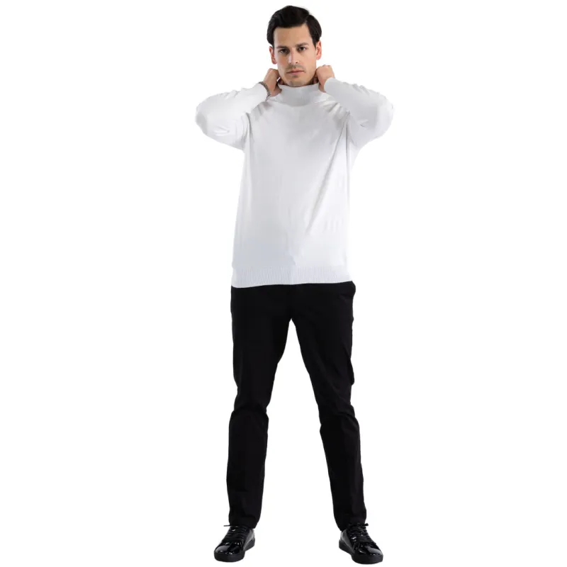 MENS WHITE PULLOVER TURTLENECK SWEATER sold by Alberto Nardoni