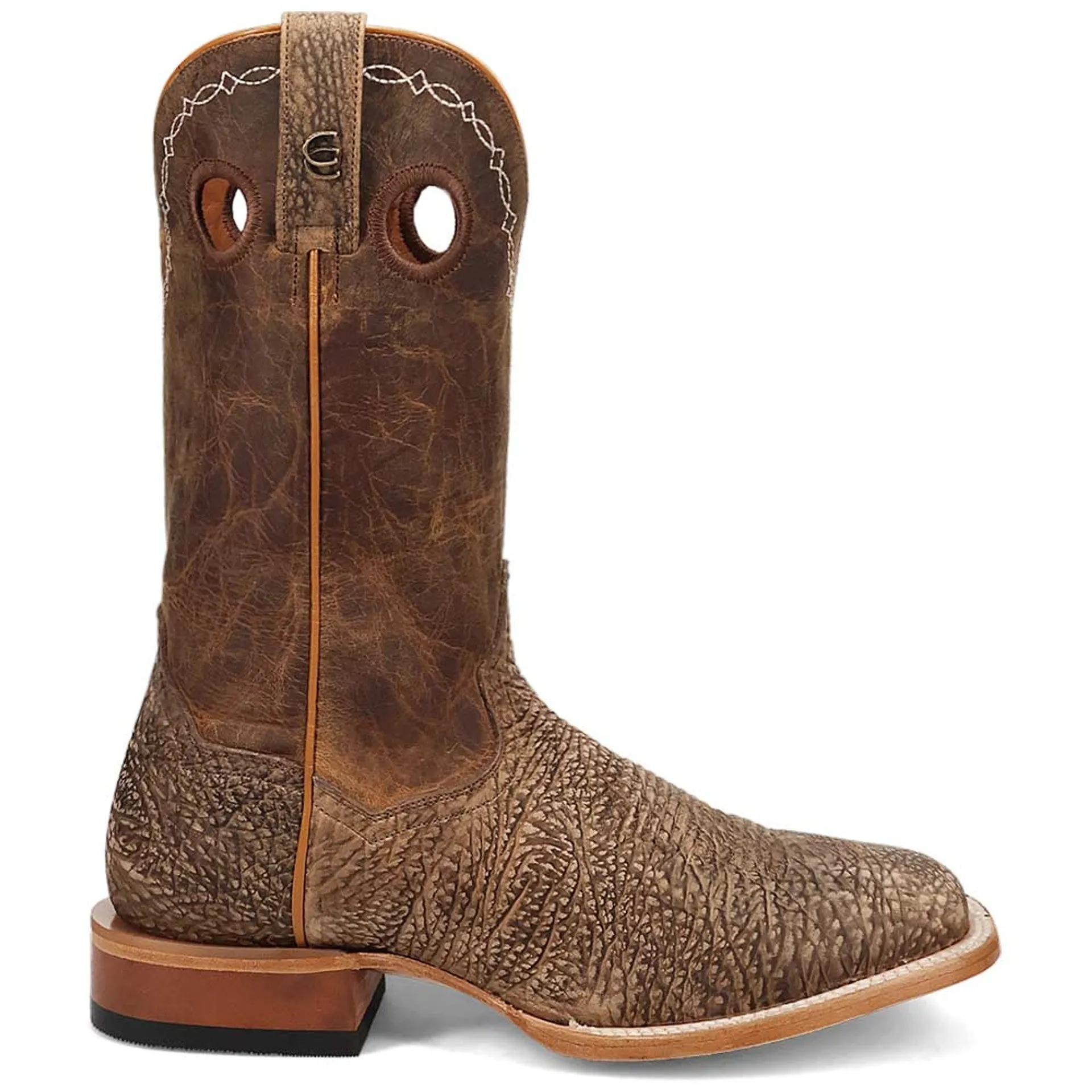 Dan Post Murray Men's Brown Bison Leather Square Toe Rugged Western Cowboy Boots sold by Alberto Nardoni product image thumbnail 2