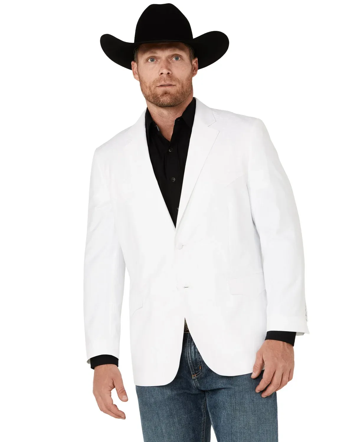 Mens White Western Blazer - Classic Cowboy Style Sport Coat for Formal - Cowboy Jacket sold by Alberto Nardoni product image thumbnail 4