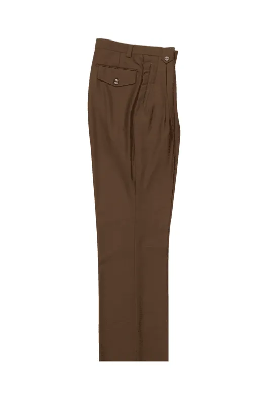Tiglio Luxe Tobacco Wide Leg, Pure Wool Dress Pants 2576 sold by Alberto Nardoni