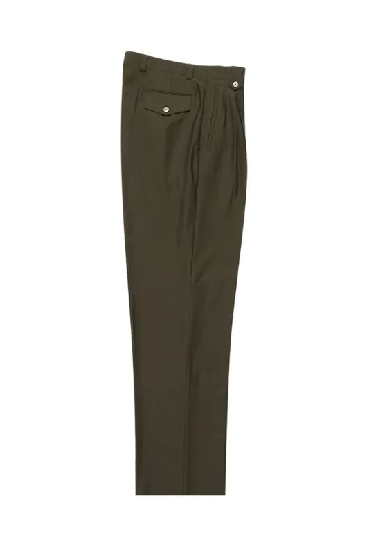 Tiglio Luxe Olive Wide Leg, Pure Wool Dress Pants 2576 sold by Alberto Nardoni