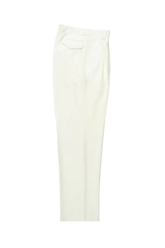 Tiglio Luxe Offwhite Wide Leg, Pure Wool Dress Pants 2576 sold by Alberto Nardoni