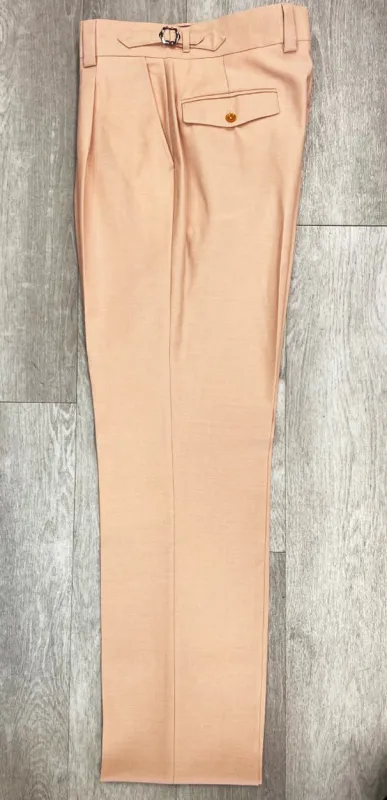 Tiglio Luxe Marbella Solid Blush Wide Leg Pants (SIZE 50 ONLY ) sold by Alberto Nardoni