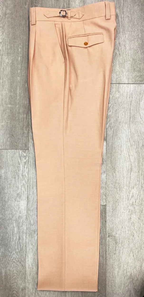 Tiglio Luxe Marbella Solid Blush Wide Leg Pants (SIZE 50 ONLY ) sold by Alberto Nardoni