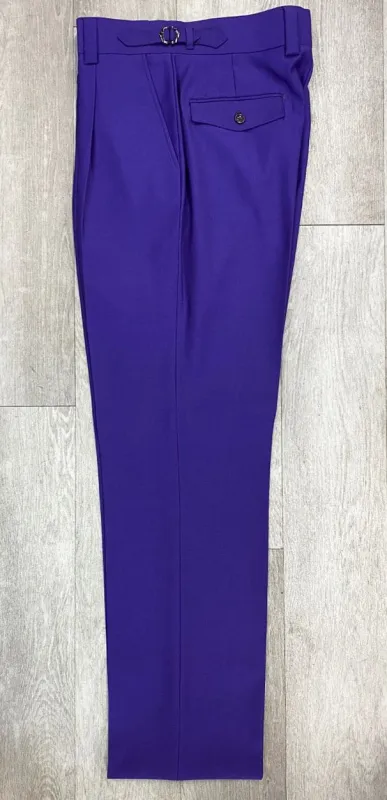 Tiglio Luxe Marbella Purple Wide Leg Pants TIG4504/3 (SIZE 50 & 52 ONLY) sold by Alberto Nardoni