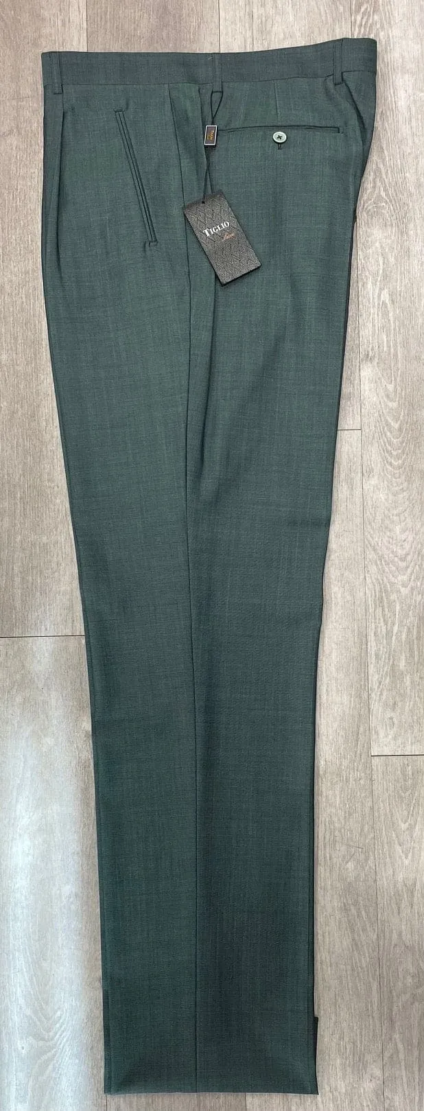 Tiglio Luxe 2521 Comfort Fit Single Pleated Pants 18+ Inch Leg TIG4719 Green (SIZE 50 ONLY) sold by Alberto Nardoni