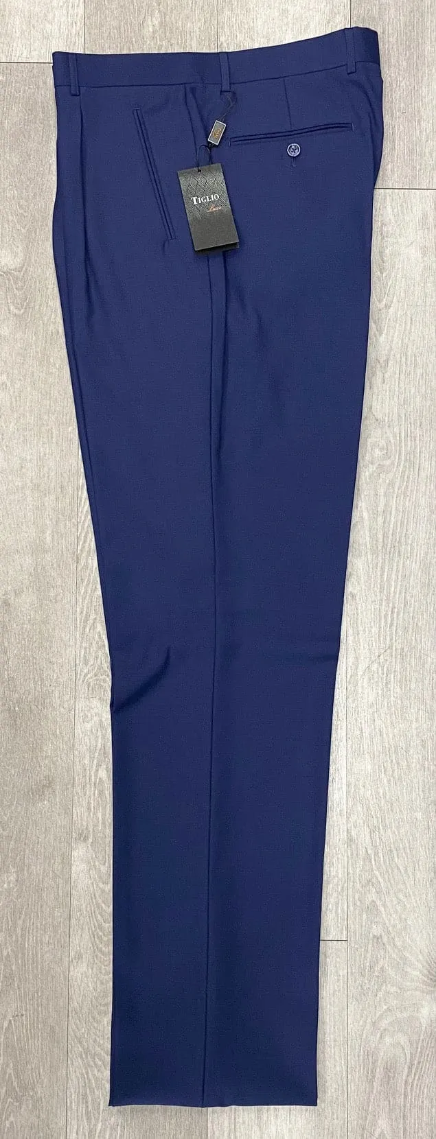 Tiglio Luxe 2521 Comfort Fit Single Pleated Pants 18+ Inch Leg TIG5966 Blue (SIZE 50 ONLY) sold by Alberto Nardoni