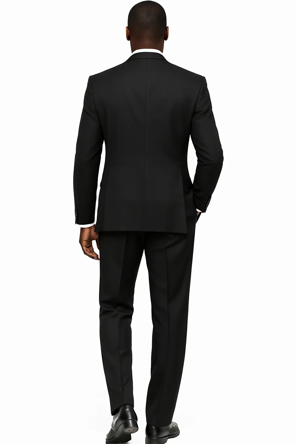 Mens Tiglio Rosso Suit - Wide Leg Baggy Pants - 100% Wool Black Three-Piece Suit with Double-Breasted Vest and Peak Lapel sold by Alberto Nardoni product image thumbnail 2