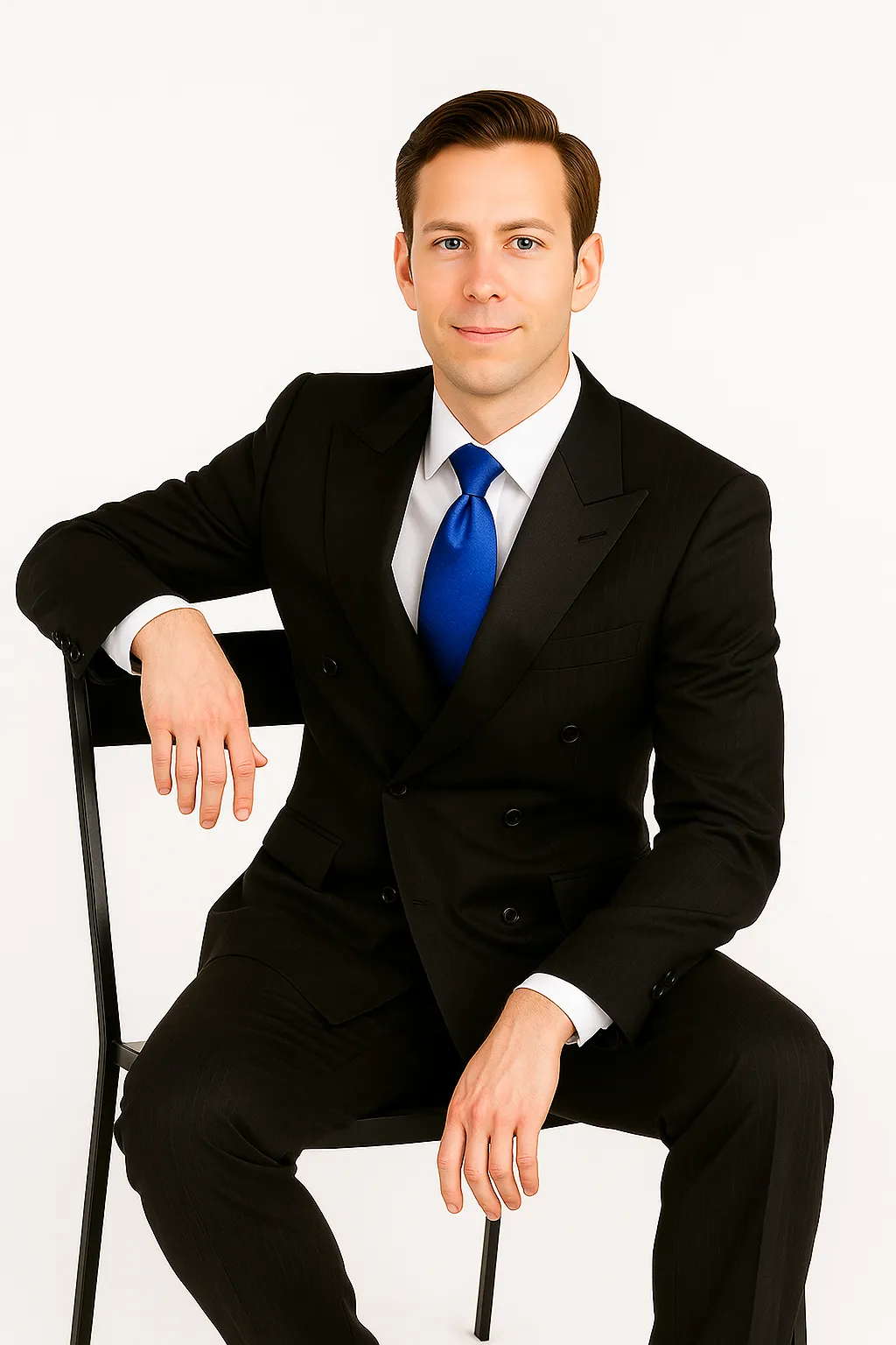 Giorgio Fiorelli Double-Breast Black Stripe Suit sold by Alberto Nardoni product image thumbnail 2