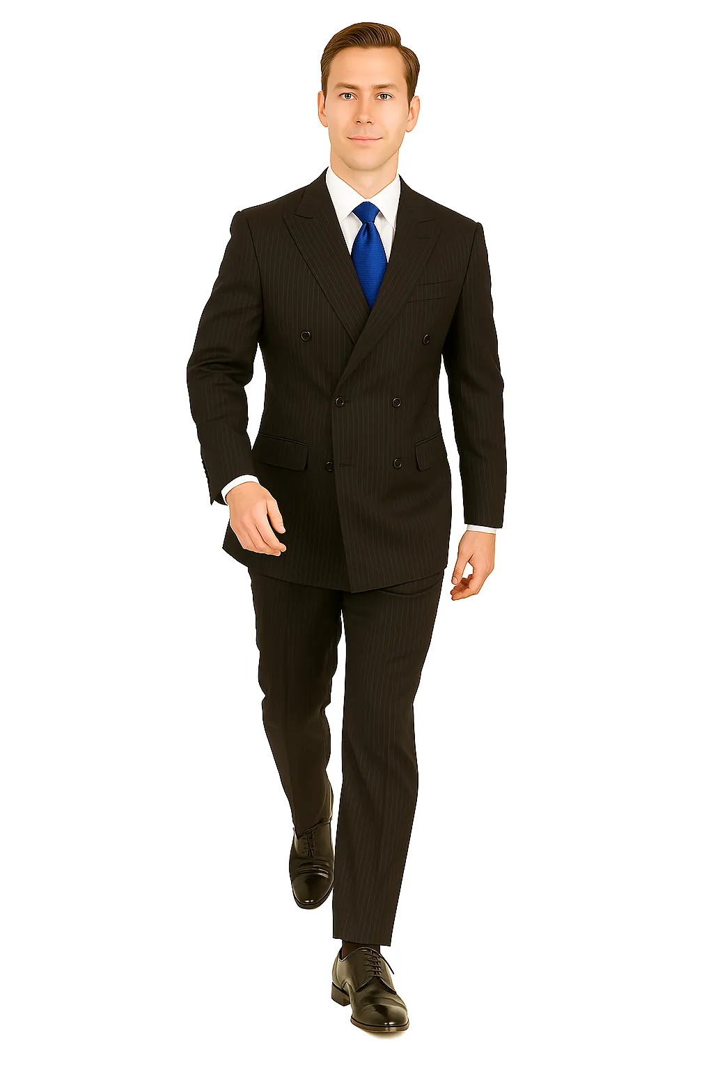 Giorgio Fiorelli Double-Breast Black Stripe Suit sold by Alberto Nardoni product image thumbnail 3