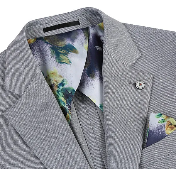 Half Canvas Slim Fit Blazer in Gray sold by Alberto Nardoni product image thumbnail 4