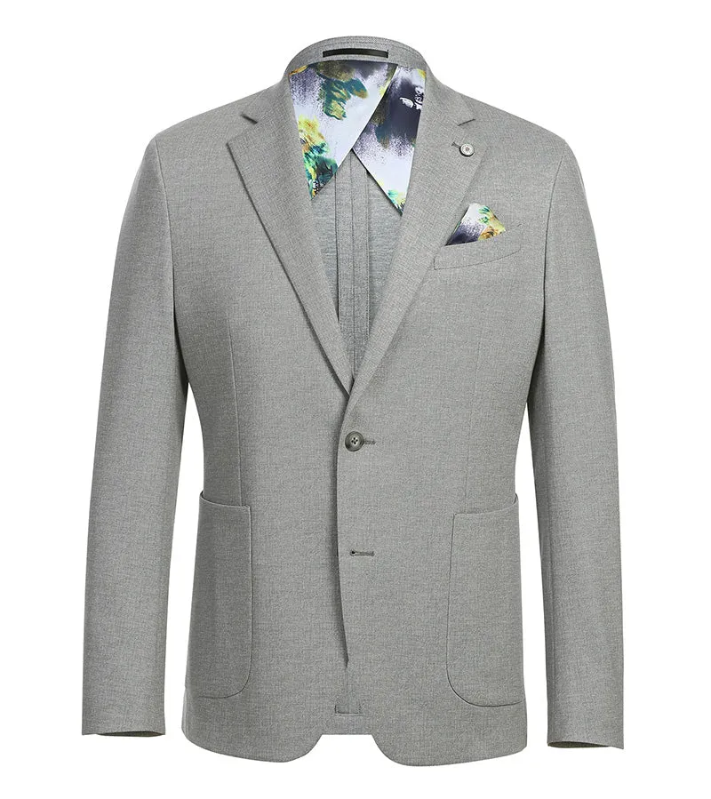 Half Canvas Slim Fit Blazer in Gray sold by Alberto Nardoni product image thumbnail 2