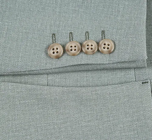 Half Canvas Slim Fit Blazer in Light Sage Gray sold by Alberto Nardoni product image thumbnail 5