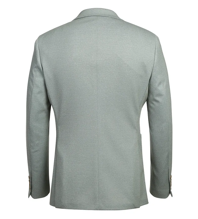 Half Canvas Slim Fit Blazer in Light Sage Gray sold by Alberto Nardoni product image thumbnail 3